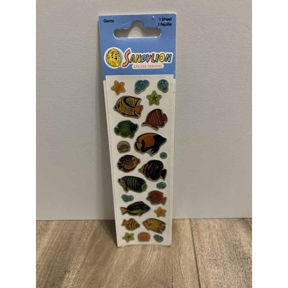 Vintage Samdylion Stickers Gems Fish, Sealed